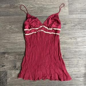intimissi burgundy sheer cami in fairy core style
